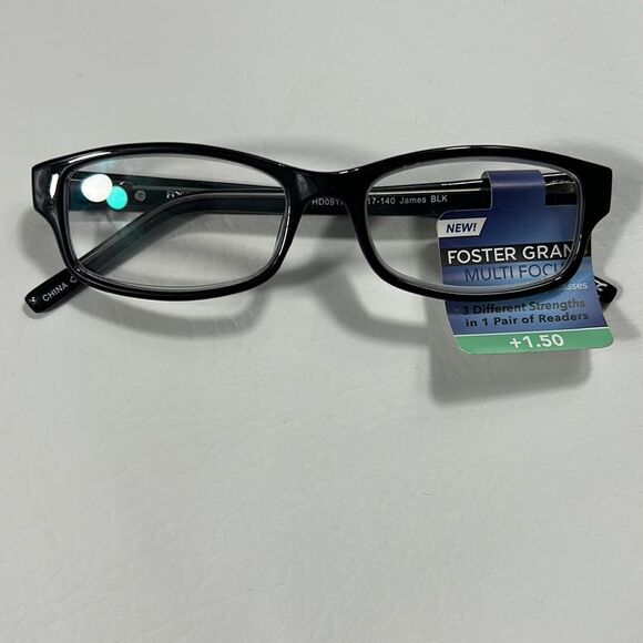 Foster Grant - Multi Focus Plus Black and Grey Reading Glasses - 1.50 - Picture 1 of 4